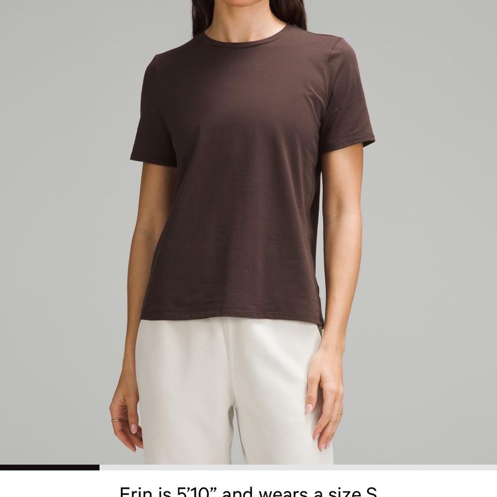 Lululemon organic cotton crew, Brown Women's T-Shirt